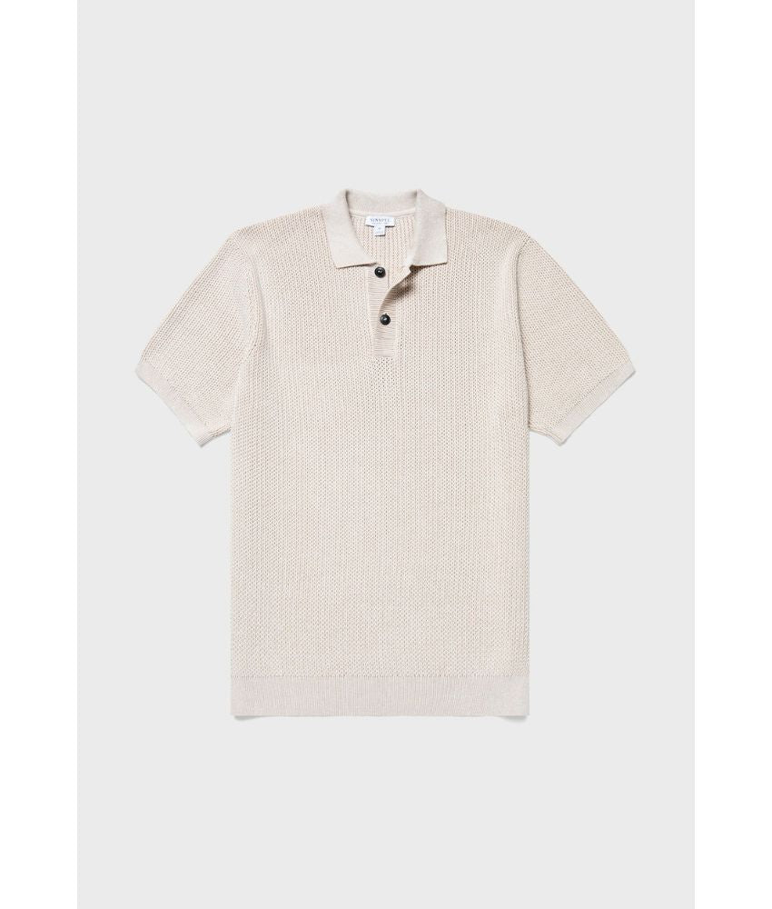 Sunspel Textured Knitted Polo