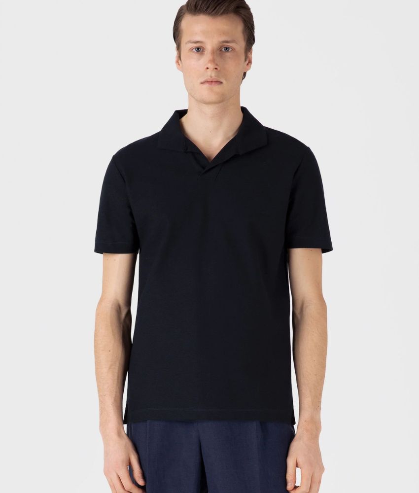 Sunspel Textured Polo