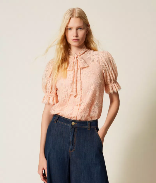 Twinset Lace Bow Shirt