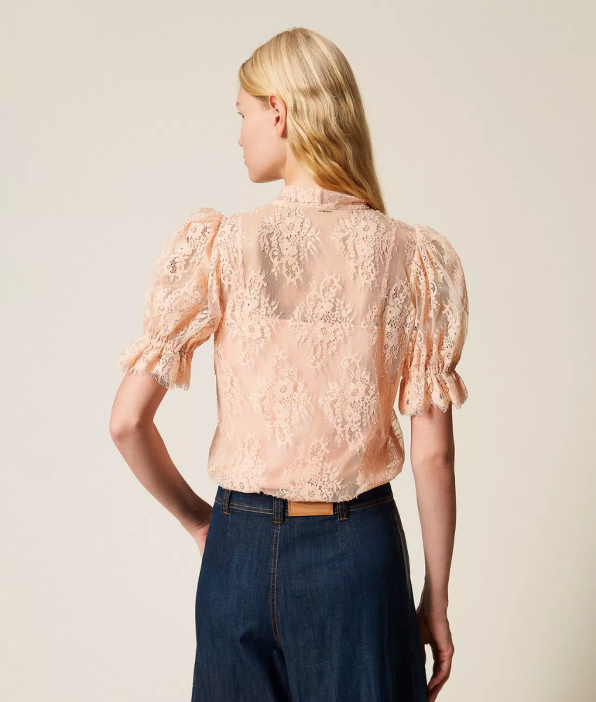 Twinset Lace Bow Shirt