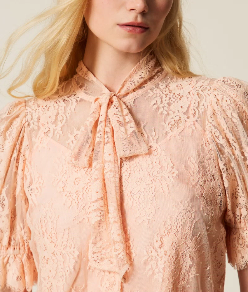 Twinset Lace Bow Shirt