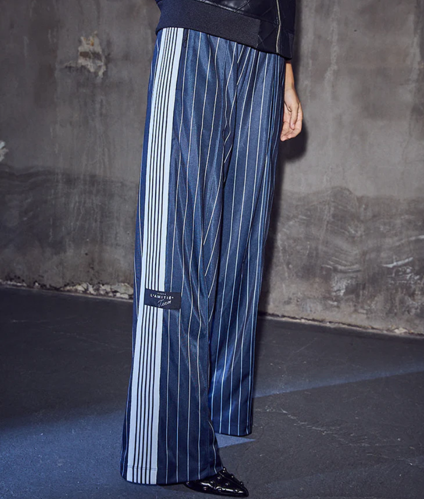 HAUTE LAMITIE  Baggy Pin Stripe Track Pants
