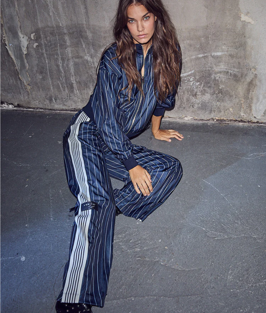HAUTE LAMITIE  Baggy Pin Stripe Track Pants