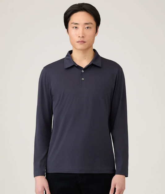 Sunspel Long Sleeve Polo Shirt