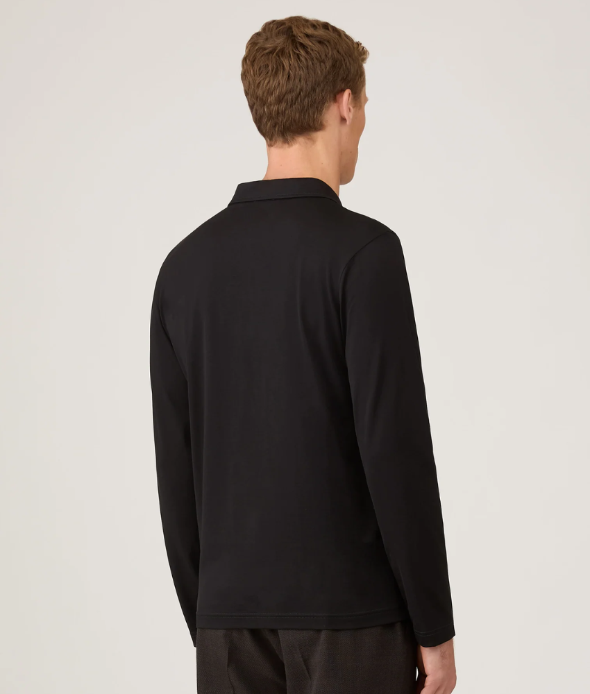 Sunspel Long Sleeve Jersey Polo