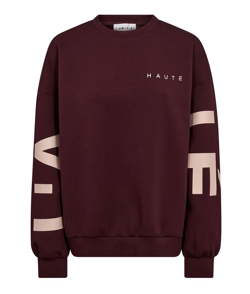 Haute L'Amitie Maxi Split Logo Sweatshirt