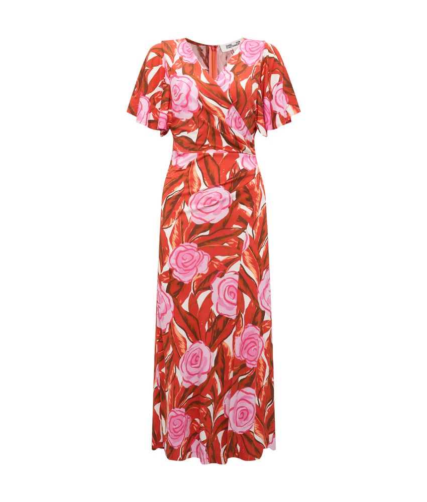 Zetna Dress Palm Floral